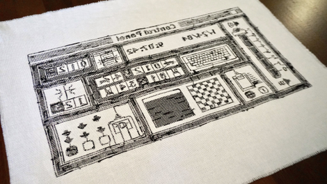 Even the back of this cross-stitch pattern is nearly pixel-perfect.